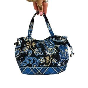 Vintage 90's VERA BRADLEY mini blue cotton paisley bag